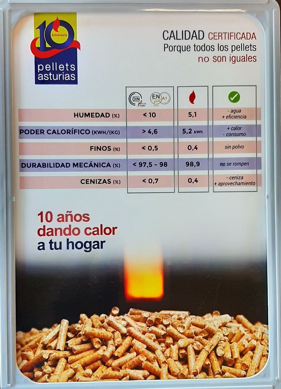 8 Palet Pellets Asturias 576 Sacos de 15 kg